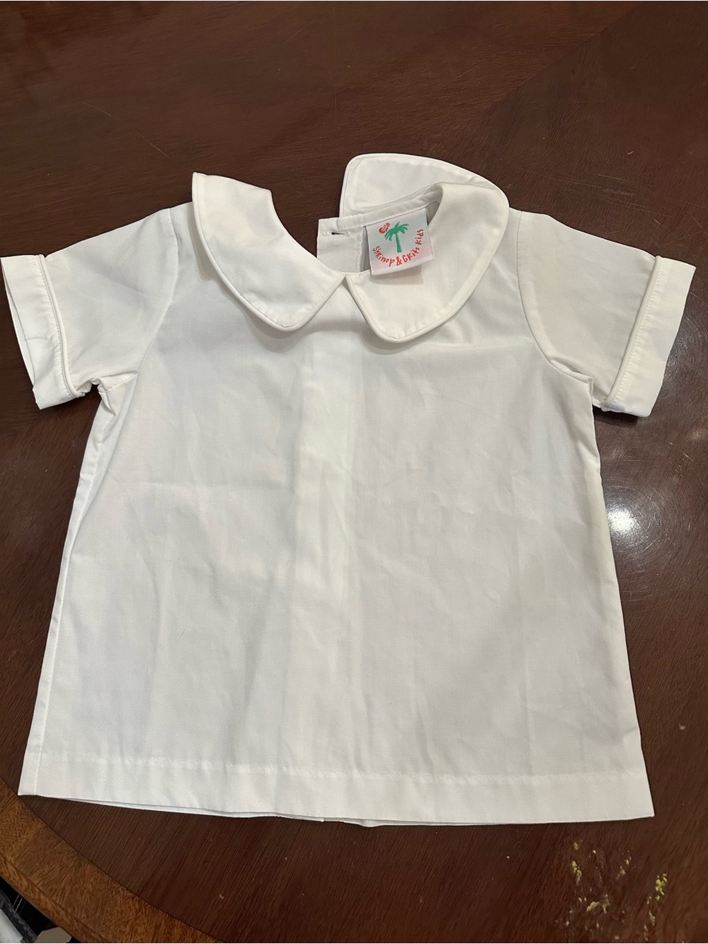 Girls' White Peter Pan Collar Button-Down Shirt - Unbranded
